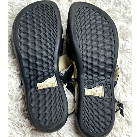 Dansko 'Didi' Dual Strap Slingback Sandals Black Leather Women Size EU 37 (US 7) - Picture 8 of 9